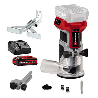 Einhell Professional 18V Brushless Palm Router Trimmer Pxc Tp-Et 18 Li + 4Ah Kit from B&Q