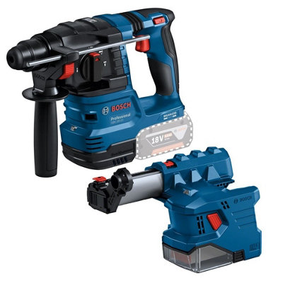 Bosch Gbh 18V-22 Sds Brushless Cordless Rotary Hammer + Dust Extractor Gde 18V from B&Q