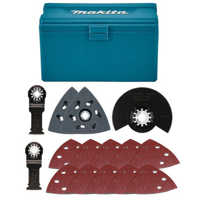Makita Starlock Multi Tool 15 Pc Carpentry Set Plunge Segment Blade Dtm52 + Box from B&Q