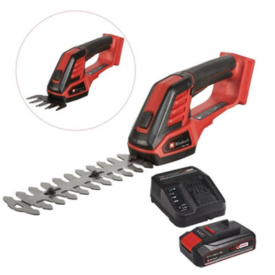 Einhell 18V Cordless Garden Pruner Hedge Cutter Grass Shear + 2.5Ah Charging Kit from B&Q
