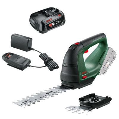 Bosch Cordless Grass Shear Hedge Cutter Pruner Advancedshear 18V-10 + 2.5Ah KitBosch Power For All from B&Q