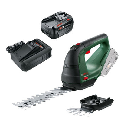 Bosch Cordless Grass Shear Hedge Cutter Pruner Advancedshear 18V-10 + 4Ah KitBosch Power For All from B&Q