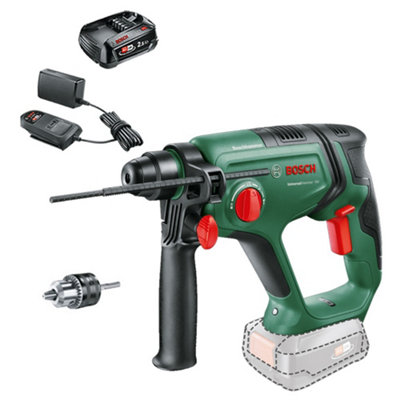 Bosch 06039D6001 Universalhammer 18V Rotary Hammer Drill + 2.5Ah Battery Kit Bosch Power For All from B&Q