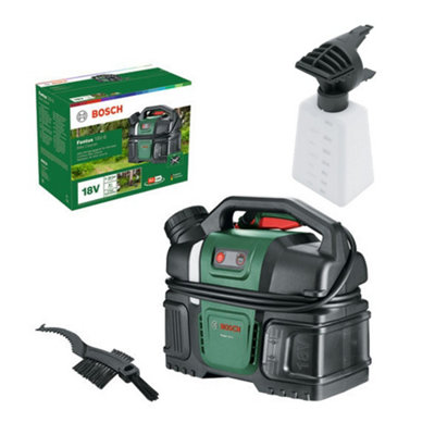 Bosch Cordless 18V Pressure Washer Cleaners Fontus 18V-6 + Detergent Nozzle Bosch Power For All from B&Q