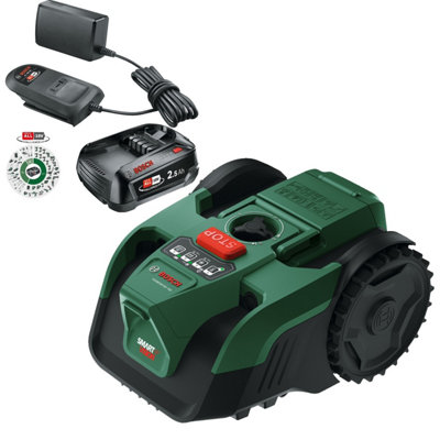 Bosch Visimow Robotic Lawnmower Visimow18V-100 Lawn Mower 1 X 2.5Ah BatteryBosch Power For All from B&Q