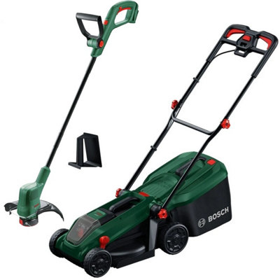 Bosch Rotak 18V-34 Cordless Lawnmower Lawn Mower 34Cm & Grass Trimmer Bare Unit from B&Q