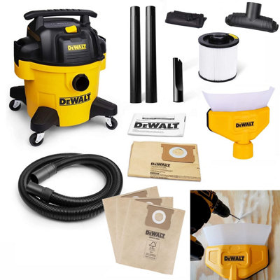 Dewalt Wet & Dry Vacuum + Dust Collector And Extra Bags Dxv20Pb+ Dxva00-1500E from B&Q