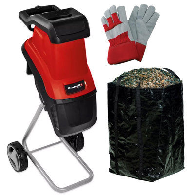 Einhell Garden Shredder 2500W Gc-Ks 2540 Leaf Branch Mulcher + 50L Bag + Gloves from B&Q