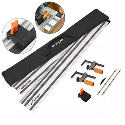 Evolution St2800-G2 Universal Saw Rail Track Set 2.8M + Clamps + Bag + End Stop from B&Q