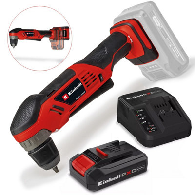 Einhell 18V Cordless Right Angle Drill 45Nm Power X-Change + 2.5Ah Battery Kit