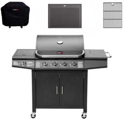 Cosmogrill Pro Deluxe 5 Gas Burner 4+1 Barbecue Grill Weatherproof Cover,cast Iron Griddle & GrateInc Weekend Delivery from B&Q