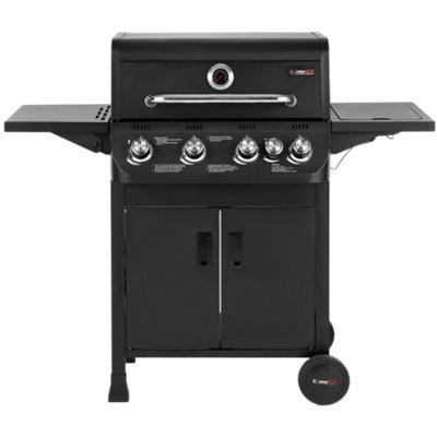 NewCosmogrill Emberr 5 Gas Burner Bbq 4+1 Barbecue GrillPropane Gas Regulator Hose Side-BurnerInc Weekend Delivery from B&Q