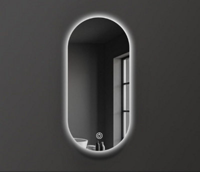 Deenz 80X50Cm Led Oval Glam Lighted Bathroom Wallmirror 3 Color Light Touch Switch With Fog Pad Illuminated Backlit L8035 from B&Q