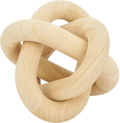 Deenz 3 Link Hand-Carved Wood Chain Link Decor Rustic Decorative Knot Ornament TrayShelf Farmhouse Home Accent 9.5X14.5 Cm from B&Q