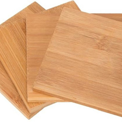Deenz Pack Of 4 Coasters Impress Bamboo StylishDurable Perfect For Dining Protecting Surface from B&Q