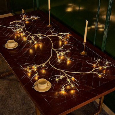 Pre-Lit 6Ft Twig Artificial Garland from B&Q