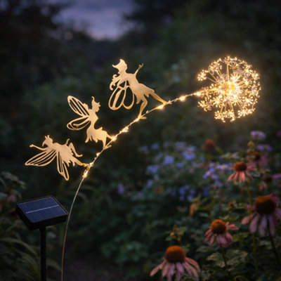Solar Led Dandelion And Fairy Stake Light Ornament from B&Q