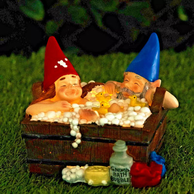 Marco Paul Solar Gnome Garden Ornament Bathtub from B&Q