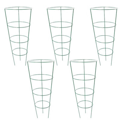 Marco Paul 5Pc Plant Grow Support Adjustable Trellis Garden Climbing Ring Tomato Rose Cage from B&Q