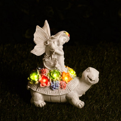 Marco Paul Solar Fairy Tortoise Ornament Garden Led Statue from B&Q