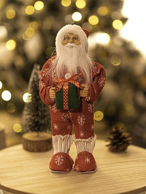Santa Claus In Pyjamas Christmas Decoration from B&Q