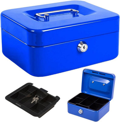 Marco Paul 6' Metal Cash BoxBlue from B&Q