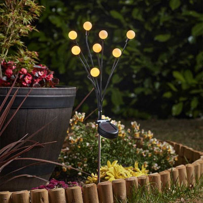 Marco Paul Warm White 8-Stem Solar Stake Light from B&Q