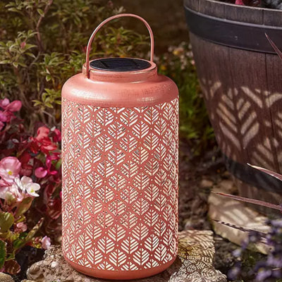1001 Marco Paul Pink Terracotta Solar Lantern from B&Q