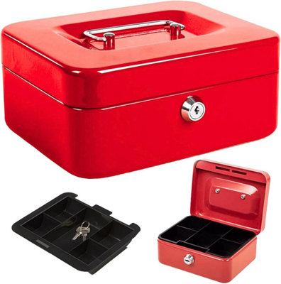 Marco Paul 6' Metal Cash BoxRed from B&Q