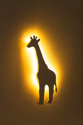 Marco Paul Wall Mounted White Wooden Night Light Giraffe from B&Q