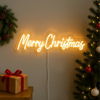 Marco Paul ' Merry Christmas Led Neon Sign Light from B&Q