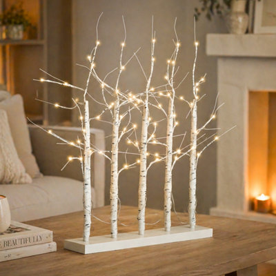 Marco Paul 80cm Light Up Halloween Tree with Warm White LED Lights | Battery Powered Twig Tree with Timer, Halloween Tree Decorations, Easter Table Centrepiece Home Decor - Image 3