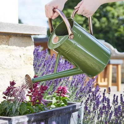 Marco Paul 4.5L Sage Green Metal Watering Can Outdoor Rust-Resistant from B&Q