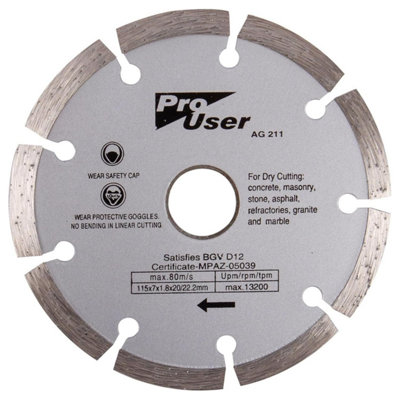 Marco Paul 115mm Diamond Cutting Disc For Angle Grinder from B&Q