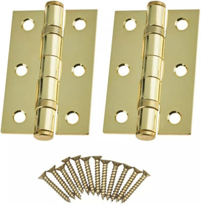 Marco Paul Pack Of 2 Brass Door Hinges 4" from B&Q
