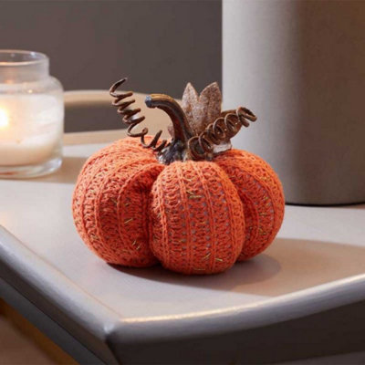 Marco Paul 13Cm Orange Plush Pumpkin Autumn Décor from B&Q