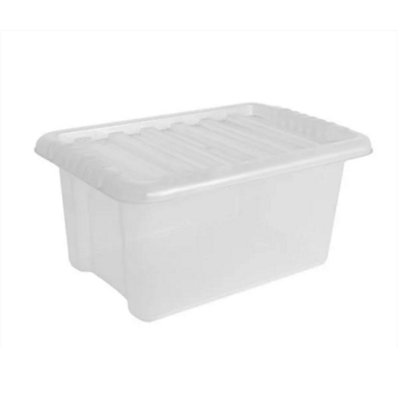TML Marco Paul 14L Plastic Storage Box With Lid from B&Q