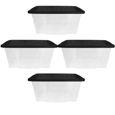 TML Marco Paul 4Pc 50L Plastic Storage Boxes from B&Q