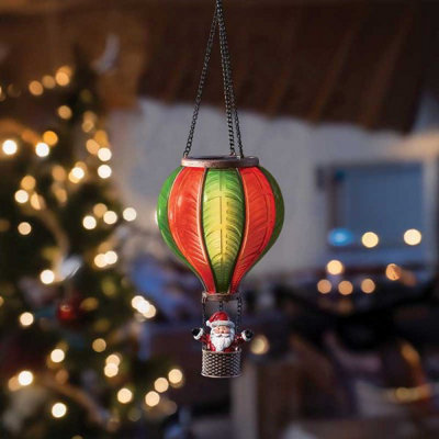 Marco Paul Led Santa In Hot Air Balloon Christmas Decoration from B&Q