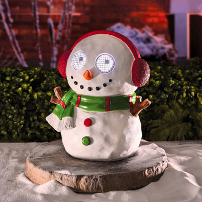 Marco Paul Led Blinking Snowman Christmas Garden Decoration from B&Q