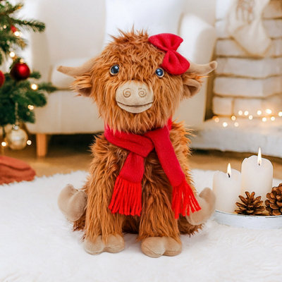  - Marco Paul Soft Plush Highland Cow Christmas DecorationHairy Hattie