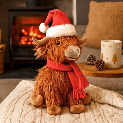  - Marco Paul Soft Plush Highland Cow Christmas DecorationHairy Hector