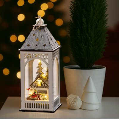 Marco Paul Christmas Led Lantern With Santa Scene from B&Q