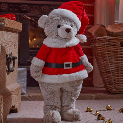 Marco Paul 50Cm Christmas Santa Teddy Bear Decoration from B&Q