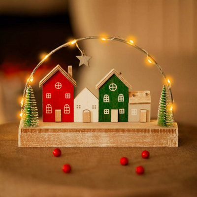Marco Paul Christmas Pre- Lit Village Scene Decoration from B&Q