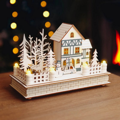 Marco Paul Pre-Lit Christmas Village Scene Decoration from B&Q