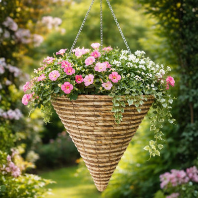 Marco Paul 14'' Rope Cone Hanging Basket from B&Q