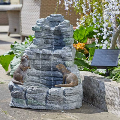 Marco Paul Otter Solar Water Fountain Cascade from B&Q