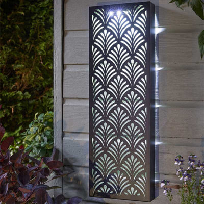 Marco Paul Decorative Solar Wall Panel Cool White Fence Lights from B&Q