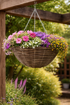 Marco Paul 14'' Rattan Hanging Basket from B&Q